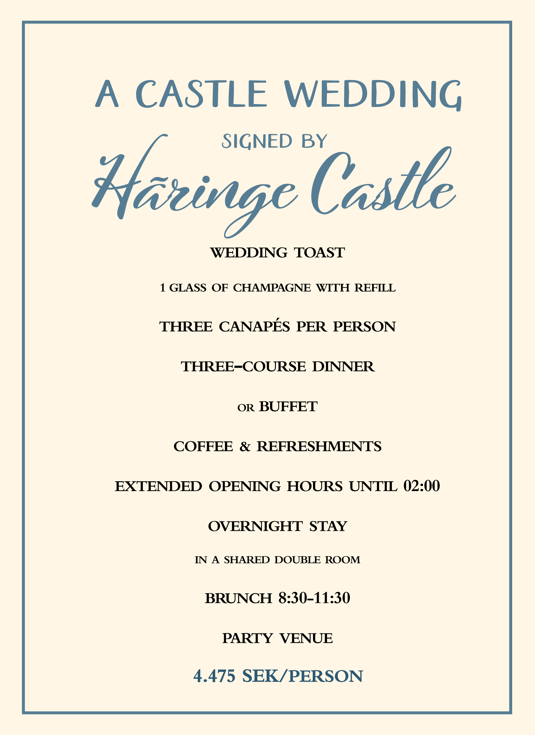 Wedding package summer